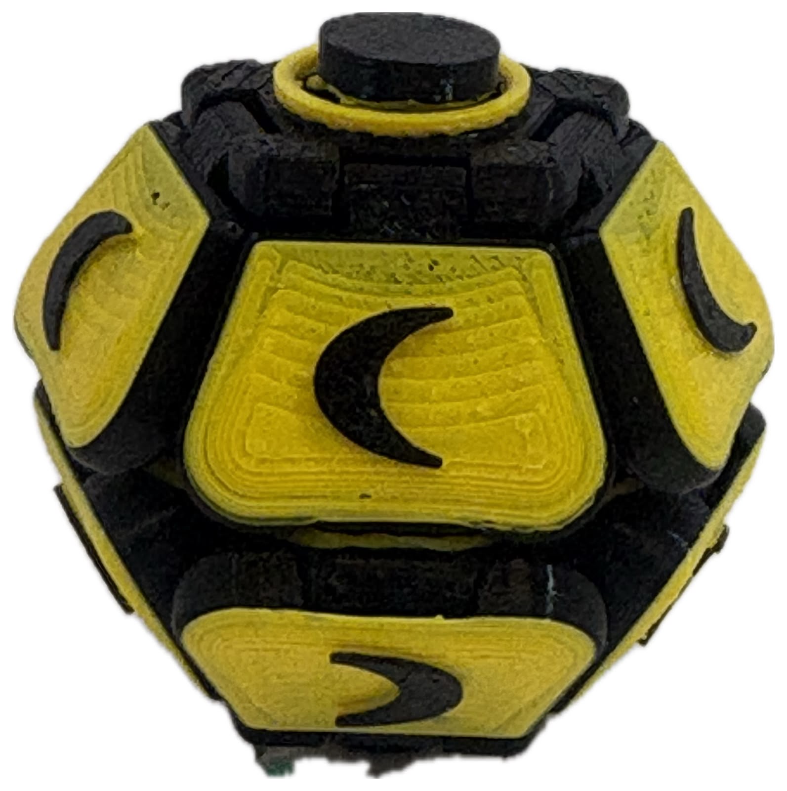 Mamolitk Phantom amarelo e preto com luas crescentes