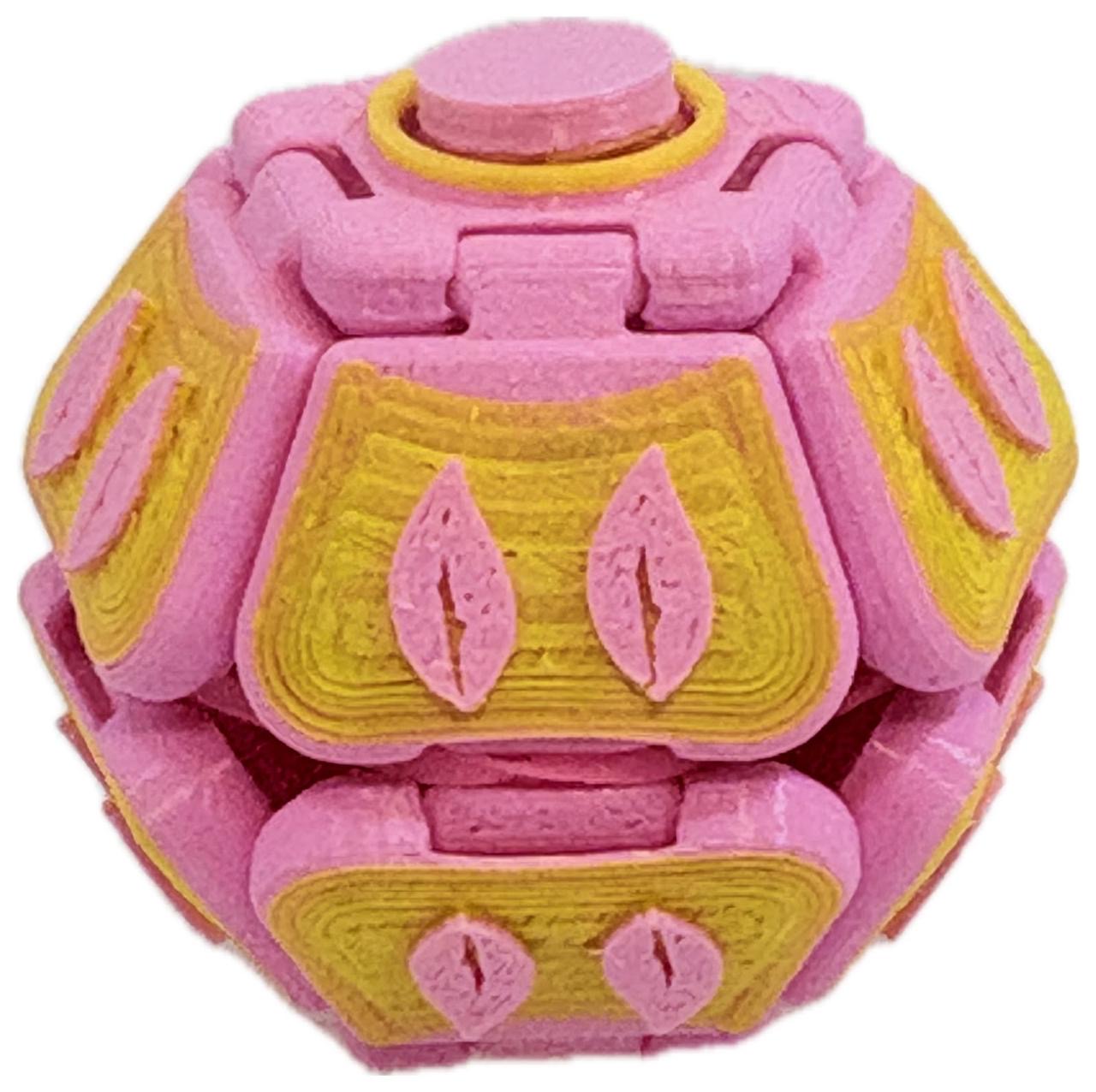 Mamolitk Petal rosa e amarelo com folhas