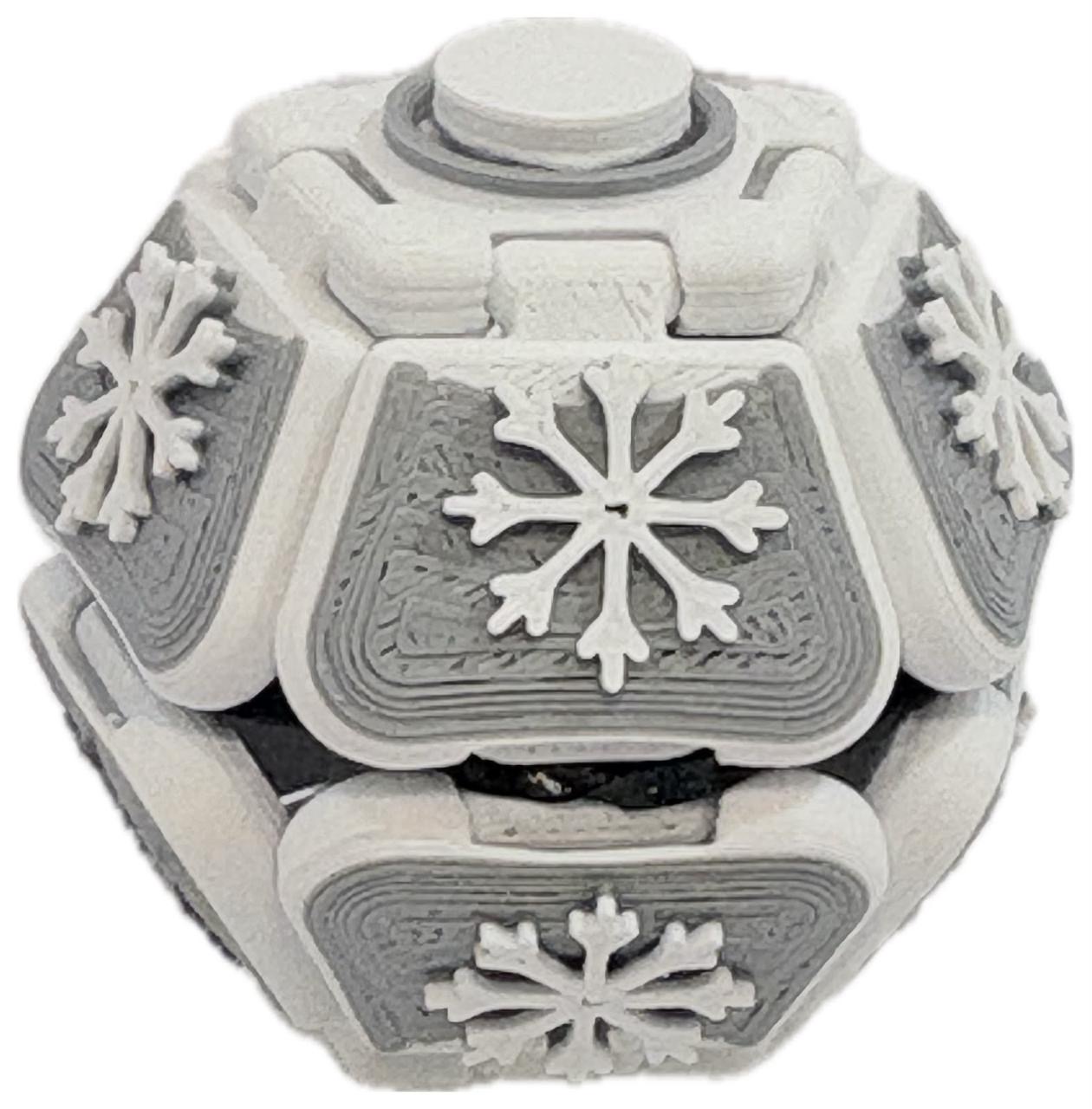 Mamolitk Frost cinza com flocos de neve brancos