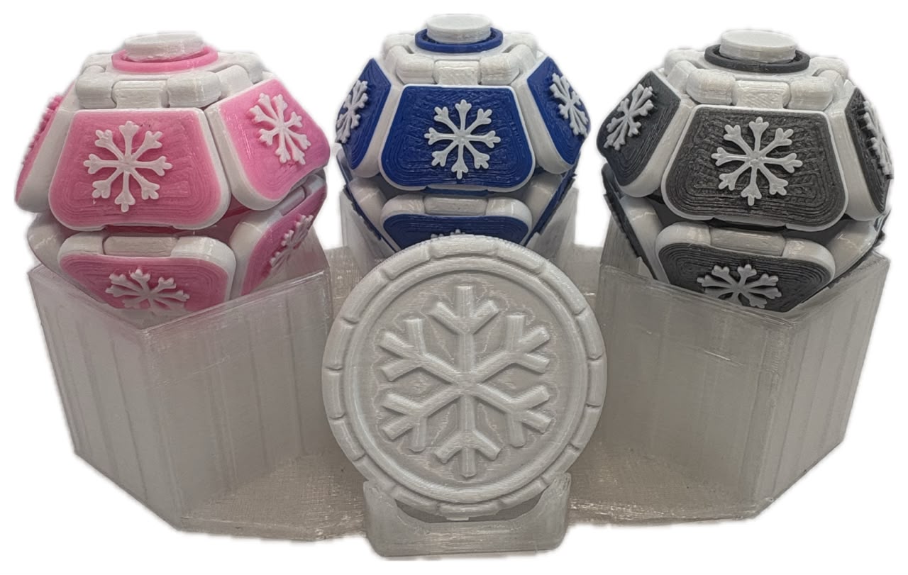 Pack da família Glaciais: três Mamolitks com MamoCoin de floco de neve