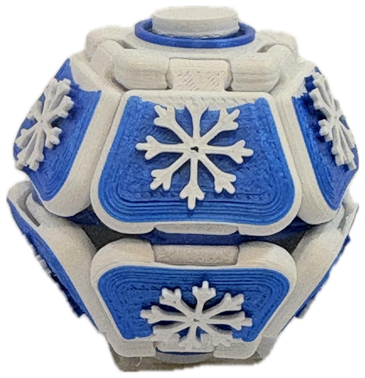 Mamolitk Polar azul com flocos de neve brancos